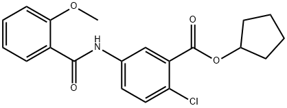 178870-09-2 cyclopentyl 2-chloro-5-[(2-methoxybenzoyl)amino]benzoate