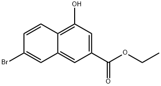 2-Naphthalenecarboxylic acid, 7-broMo-4-hydroxy-, ethyl ester Structure