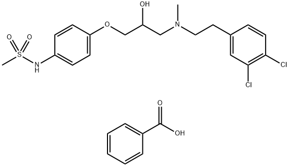 1-(4-METHANESULFONAMIDOPHENOXY)-3-(N-METHYL-3,4-DICHLOROPHENYLETHYLAMINO)-2-PROPANOL HYDROCHLORIDE Struktur