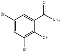 3,5-二溴水杨酰胺 结构式