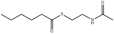 Hexanethioic acid S-(2-acetylamino-ethyl)ester Structure