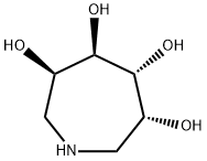 (3R,4R,5R,6R)-3,4,5,6-TETRAHYDROXYAZEPANE HCL 化学構造式