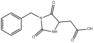 (1-Benzyl-2,5-dioxoimidazolidin-4-yl)acetic acid Structure