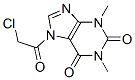 1H-Purine-2,6-dione,  7-(chloroacetyl)-3,7-dihydro-1,3-dimethyl-  (9CI) 结构式