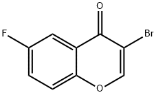 3-ブロモ-6-フルオロクロモン 化学構造式