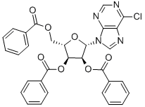 9-(2'', 3'', 5''-TRI-O-BENZOYL-β-L-RIBOFURANOSYL)-6-CHLOROPURINE|