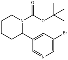 tert-butyl 2-(5-bromopyridin-3-yl)piperidine-1-carboxylate Structure