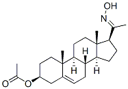 3β-(アセチルオキシ)プレグナ-5-エン-20-オンオキシム 化学構造式