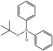 tert-ブトキシジフェニルクロロシラン 化学構造式