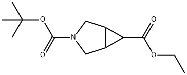 3-氮杂双环[3.1.0]己烷-3,6-二甲酸 3-叔丁酯 6-乙酯 结构式