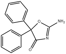 2-amino-5,5-diphenyl-1,3-oxazol-4-one 化学構造式