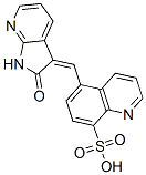 8-Quinolinesulfonic  acid,  5-[(1,2-dihydro-2-oxo-3H-pyrrolo[2,3-b]pyridin-3-ylidene)methyl]- 结构式