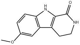 2,3,4,9-tetrahydro-6-methoxy-1H-pyrido[3,4-b]indol-1-one Struktur