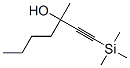 3-メチル-1-(トリメチルシリル)-1-ヘプチン-3-オール 化学構造式
