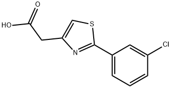 [2-(3-氯-苯基)-噻唑-4-基]-乙酸, 17969-26-5, 结构式