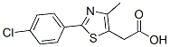 2-(p-Chlorophenyl)-4-methyl-5-thiazoleacetic acid Structure