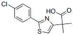 2-[2-(p-Chlorophenyl)thiazol-4-yl]-2-methylpropionic acid Structure