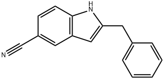 2-苄基-5-氰基吲哚,179748-04-0,结构式