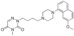 4-Methyl-2-(4-(4-(7-methoxynaphtalene-1-yl)piperazinyl)butyl)-3,5-dioxo-(2H,4H)-1,2,4-triazine 结构式