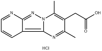 (2,4-dimethylpyrido[2',3':3,4]pyrazolo[1,5-a]pyrimidin-3-yl)acetic acid hydrochloride Struktur