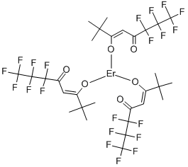 三(6,6,7,7,8,8,8-七氟-2,2-二甲基-3,5-辛二酮酸酸酸)铒, 17978-75-5, 结构式