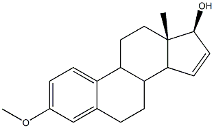 3-メトキシ-1,3,5(10),15-エストラテトラエン-17β-オール 化学構造式