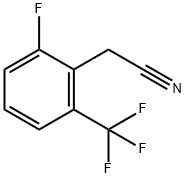 2-フルオロ-6-(トリフルオロメチル)フェニルアセトニトリル 化学構造式