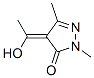 3H-Pyrazol-3-one, 2,4-dihydro-4-(1-hydroxyethylidene)-2,5-dimethyl-, (4Z)- 化学構造式