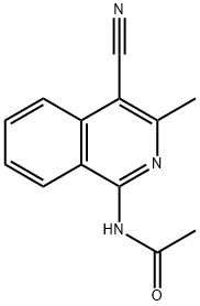 1-アセトアミド-4-シアノ-3-メチルイソキノリン 化学構造式