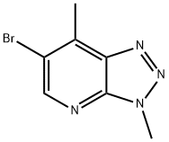 6-Bromo-3,7-dimethyl-3H-[1,2,3]triazolo[4,5-b]pyridine Struktur