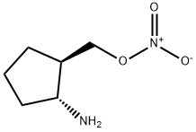 Cyclopentanemethanol, 2-amino-, nitrate (ester), trans- (9CI) Structure