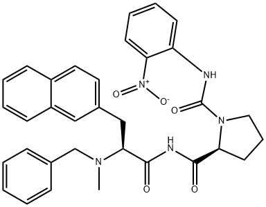 1-[[(2-NITROPHENYL)AMINO]CARBONYL]-L-PROLYL-N-METHYL-3-(2-NAPHTHALENYL)-N-(PHENYLMETHYL)-L-ALANINAMIDE|化合物 T23345