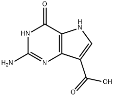 1H-Pyrrolo[3,2-d]pyrimidine-7-carboxylicacid,2-amino-4,5-dihydro-4-oxo- Struktur