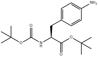N-Boc-4-amino-L-phenylalanine-t-butyl ester 结构式