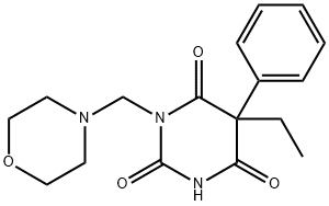 5-Ethyl-1-(morpholinomethyl)-5-phenylbarbituric acid 结构式
