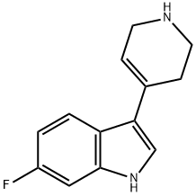 3-(1,2,3,6-テトラヒドロピリジン-4-イル)-6-フルオロ-1H-インドール 化学構造式