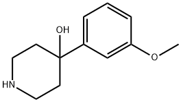 4-(3-メトキシフェニル)ピペリジン-4-オール 化学構造式