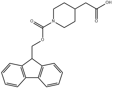 FMOC-4-CARBOXYMETHYL-PIPERIDINE Struktur