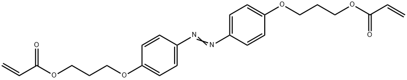 2-Propenoic acid, 1,1'-[1,2-diazenediylbis(4,1-phenyleneoxy-3,1-propanediyl)] ester 化学構造式