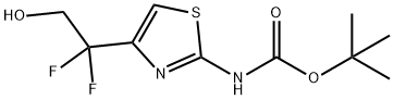 Carbamic  acid,  [4-(1,1-difluoro-2-hydroxyethyl)-2-thiazolyl]-,  1,1-dimethylethyl  ester  (9CI) Struktur