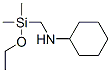 N-[(Ethoxydimethylsilyl)methyl]cyclohexylamine 结构式