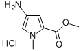 4-アミノ-1-メチル-1H-ピロール-2-カルボン酸メチルエステル塩酸塩 化学構造式