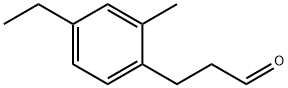 3-(2-メチル-4-エチルフェニル)プロパナール 化学構造式