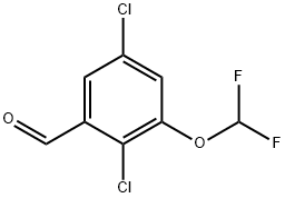 2,5-Dichloro-3-(difluoromethoxy)benzaldehyde Structure