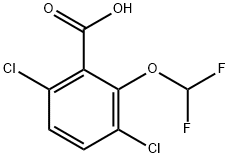 3,6-Dichloro-2-(difluoromethoxy)benzoic acid 结构式