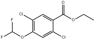 Ethyl 2,5-dichloro-4-(difluoromethoxy)benzoate,1803712-85-7,结构式