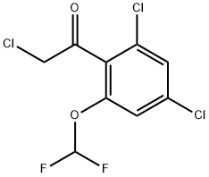 2',4'-Dichloro-6'-(difluoromethoxy)phenacyl chloride Struktur