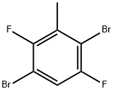 2,5-ジブロモ-3,6-ジフルオロトルエン 化学構造式
