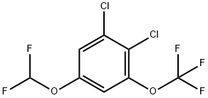 1,2-Dichloro-5-difluoromethoxy-3-(trifluoromethoxy)benzene 化学構造式
