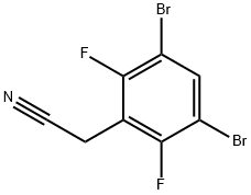 3,5-Dibromo-2,6-difluorophenylacetonitrile Struktur